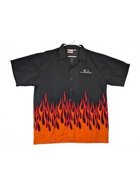 Chase Authentics Chance 2 Flame Bowling Racing NASCAR Shirt Mens Medium